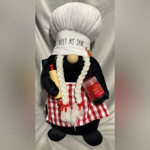 Rae Dunn Chef Plush with Red Checkered Apron